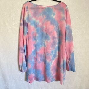 Lovers + Friends Tie Dye Top or Swimsuit Cover Pink, Blue Women’s Sz XL